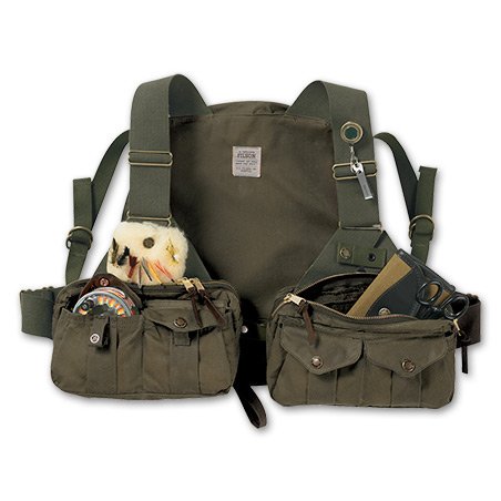Filson Foul Weather Fly Fishing Vest Regular Otter Green S - L On Sale