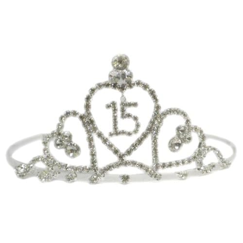 Quinceanera Tiara Crown Sweet 15 Headpiece with Genuine Crystals Hairpieces Beauty