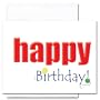 Birthday Cards - Red Letter Day, box of 24 printer-compatible mini-cards & envelopes