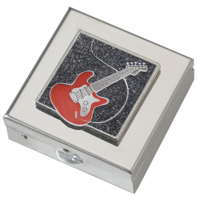 Electric Guitar Small Pill Box - Polished w/Mirror