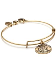 Alex and Ani "Collegiate" UCONN Mascot Expandable Russian Gold Wire Bangle Bracelet