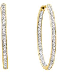 1.01CTW DIAMOND FASHION HOOPS