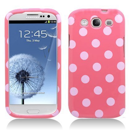 Pink Polka Dots Pattern Soft Candy Skin TPU Gel Case Cover For Samsung Galaxy S i9300