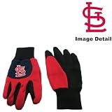 St. Louis Cardinals Color Block Blue Grip Work Glove w/ Red Fingers