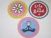 All Products : LIFE IS GOOD 3 ROUND STICKERS Yoga, Daisy, Circle Logo PERFECT WAY TO SPREAD GOOD CHEER!