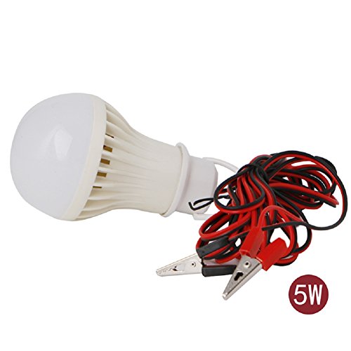 Kocome 1 x 1.2m/3m DC 12V 3W 5W 7W 9W 12W LED Camping Fishing Light With Alligator Clip (3M, 5W)