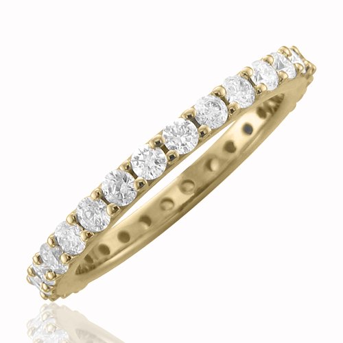 14k Yellow Gold Diamond Eternity Band (GH I1-I2 1.00 carat)