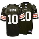 Brady Quinn Reebok NFL Brown Premier Cleveland Browns Jersey - Large