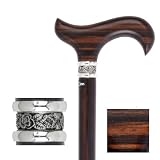 Royal Canes Premium Cane with Pewter Collar - Ebony