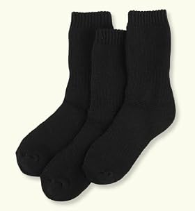 3 Pairs Of Older Boys' Plain Thermal School Socks