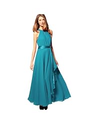 A-line Jeweled Chiffon Floor Length Natural   Waistline Evening Dress/Bridesmaid Dress/Prom Dress/Party Dress 