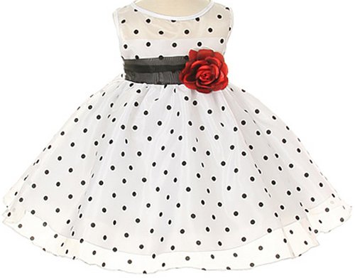 Kids Dream Girls Organza Polka Dot Special Occasion Dress