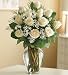 Flowers by 1800Flowers - Rose Elegance Premium Long Stem White Roses - One Dozen White Roses