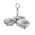 Divided Condiment Server on Metal Stand