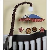 GEENNY Musical Mobile For Boutique Horse Cowboy 13 PCS Crib Bedding Set