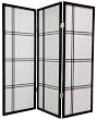 Zen Design Cross Hatch Room Divider - 4ft. Tall Short Size Double Cross Japanese Shoji Privacy Screen - 4 Sizes - 6 Colors