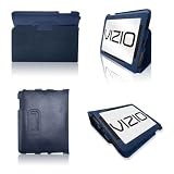 VIZIO VTAB 1008 Folio Carry Case |BUNDLE| |OCEAN BLUE| |Built in STAND + DOCK| + Anti Glare Screen Protector for Vtab1008 8 Wi-Fi Tablet PC + FREE Stylus Pen