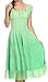 Sakkas Womens Mid Length Spring Maiden Ombre Peasant Dress