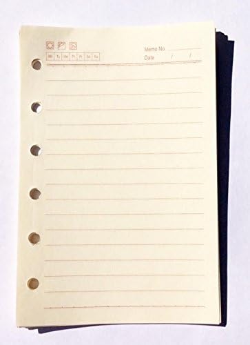 High Quality Lined Paper Refill. Six Holes Filler Paper (A7)
