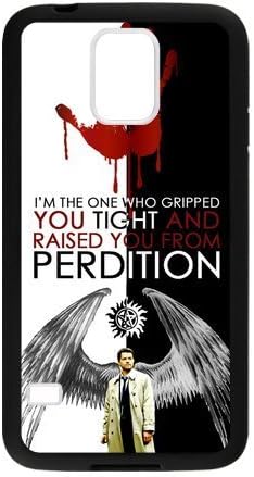 Popular TV Series Supernatural Unique Castiel Protective Cover Case for Samsung Galaxy S5 (Laser Technology)