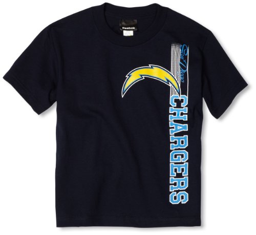 NFL Boys' San Diego Chargers Vertical Presence Tee Shirt (Blue, X-Large)