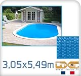 Linxor - Bâche �  Bulle Ovale 3.05m x 5.49m 180 Microns