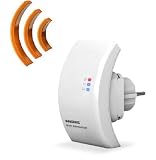 WiFi Repeater Access Point up to 300 / 150 / 54 Mbps WLAN wireless amplifier for the socket including LAN connection * for 802.11 b / g / n standards