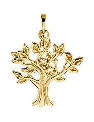 14K Yellow My Tree Pendant 2 Stone