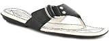 Womens/Ladies Black Slip On Toe Post Flip Flop Sandals With Buckle - Black - UK 4-8