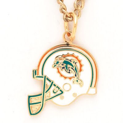 MIAMI DOLPHINS OFFICIAL LOGO HELMET NECKLACE