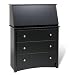 Prepac Sonoma Black Secretary Desk