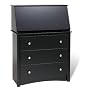 Prepac Sonoma Black Secretary Desk