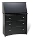 Prepac Sonoma Black Secretary Desk