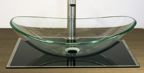 Tempered Glass Vessel Sink Vanity Bathroom Bath Sink Premium Quality