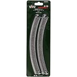 Kato USA Model Train Products Unitrack, 315mm (12 3/8") Radius 45-Degree Curve Track (4-Piece)