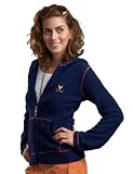 NCAA University of Virginia Kashwere U Full-Zip Hoodie (Navy/Orange, X-Large/12-14)