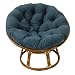 42 in. Papasan Chair with Solid Micro Suede Cushion Color - Red Wine