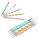 VNDEFUL 5 PCS Ball Styluses Dotting Tool Set for Embossing Pattern Clay Sculpting Carving Modeling Tools Nail Art