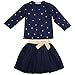 Jastore® Girls Blue Cartoon Clothing Sets Long Sleeve Top+Tutu Skirt Kids Clothes (3T)