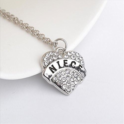 Niece, Child of My Heart - Hand Stamped Stainless Steel Heart Lock Necklace - Inspirational Jewelry - Gift for Niece from Aunt