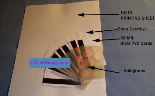 PVC ID Card Making Kit - Inkjet Printer - Qty (8)