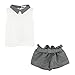 LittleSpring Little Girls' Clothing Set Belt Size 2T White