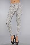 IMAGE OF Motel The Jordan Jean in Monochrome Triangle,Denim for Women, Extra Small,Black & White