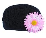 Size 2 My Little Noggin black Crochet beanie Kufi Hat