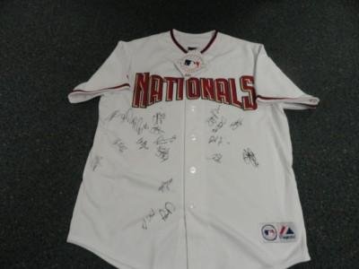 2011 Washington Nationals Team Signed Jersey Storen - Autographed MLB Jerseys