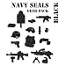 Navy Seals Gear Pack in Black (12 Pieces) - LEGO Compatible Minifigure Pieces