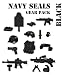 Navy Seals Gear Pack in Black (12 Pieces) - LEGO Compatible Minifigure Pieces