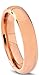 Tungsten Wedding Band Ring 5mm Men Women Comfort Fit 18k Rose Gold Plated Dome Brushed Size 7