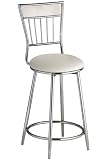 Bergamo Swivel Bar Stool Bar Chrome/white