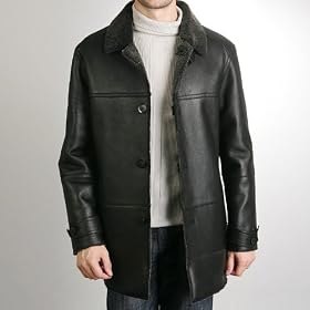 BGSD Mens Shearling Walking Coat by Men's Wool Coats